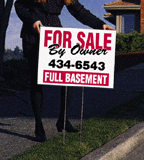 House shaped Real estate signs, FSBO signage, Bandit signs